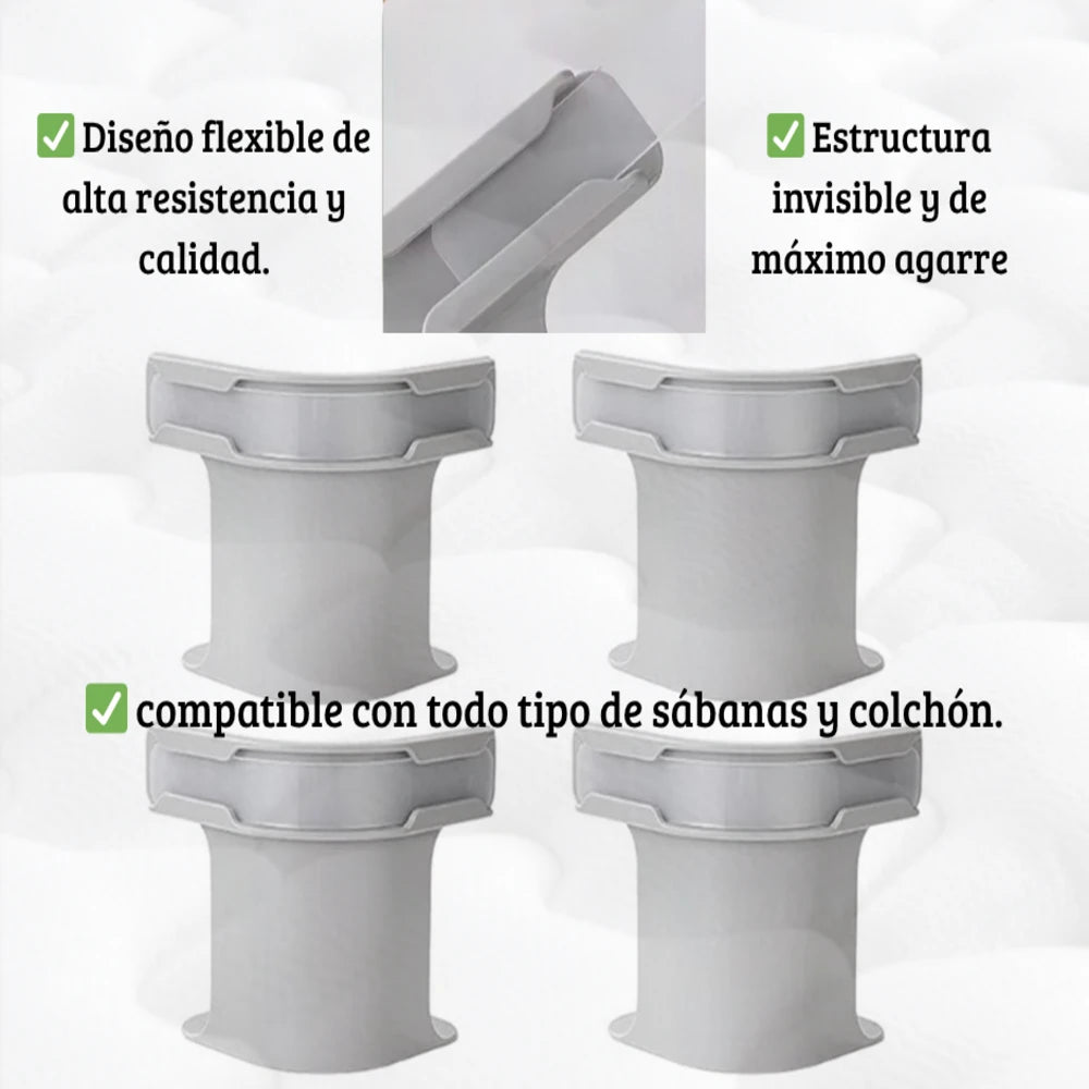 🛏️ Sujetador de Sábanas con Ajuste Seguro y Invisible