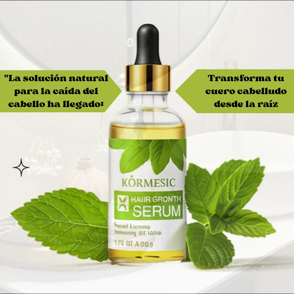 “Serúm de crecimiento Real. Fórmula Natural.”