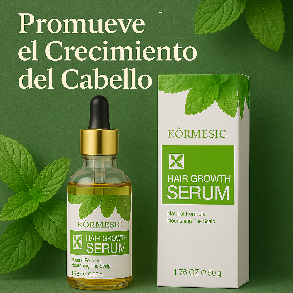 “Serúm de crecimiento Real. Fórmula Natural.”