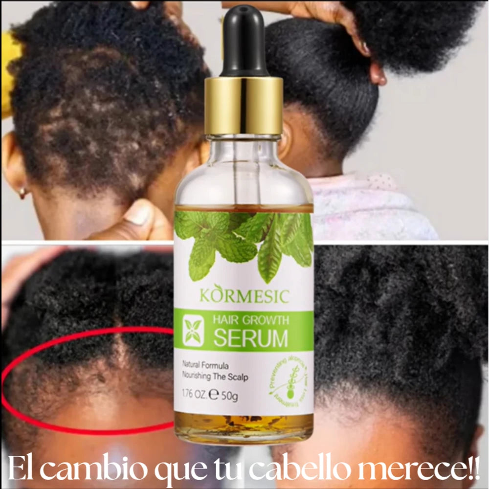 “Serúm de crecimiento Real. Fórmula Natural.”