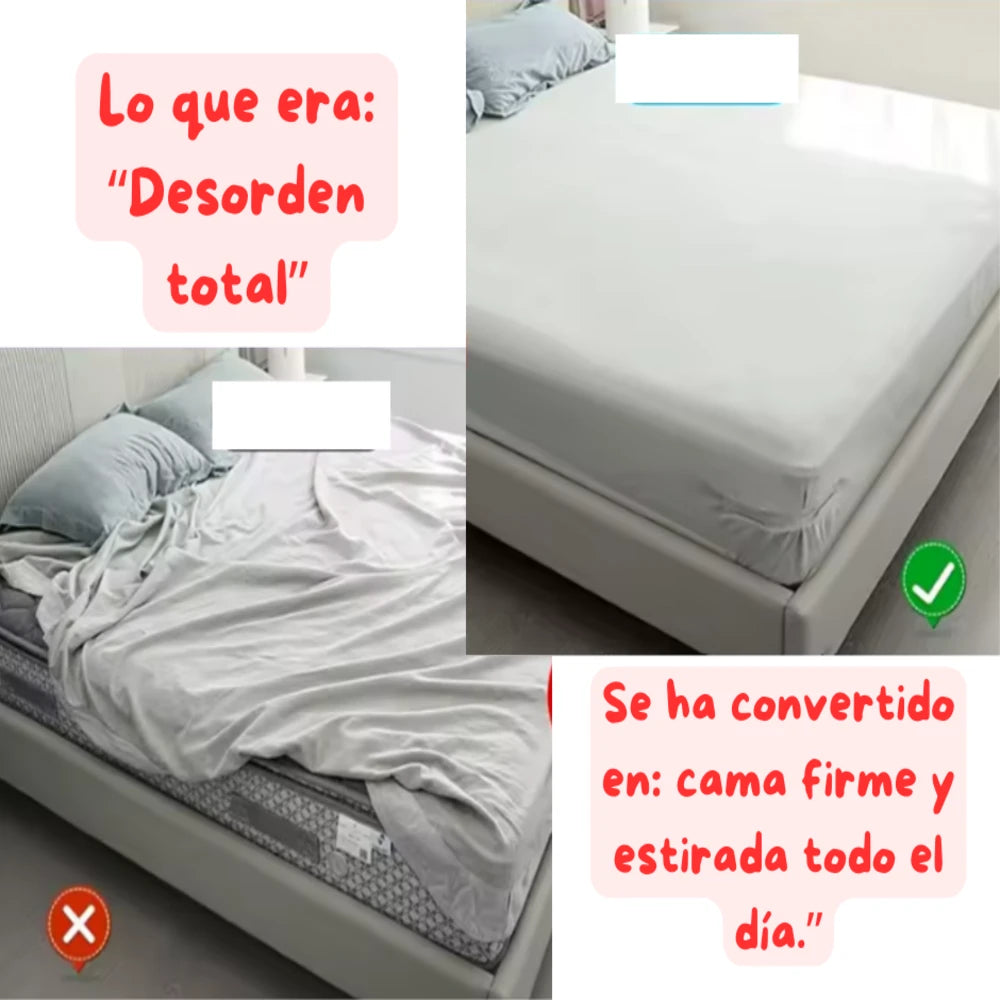 🛏️ Sujetador de Sábanas con Ajuste Seguro y Invisible