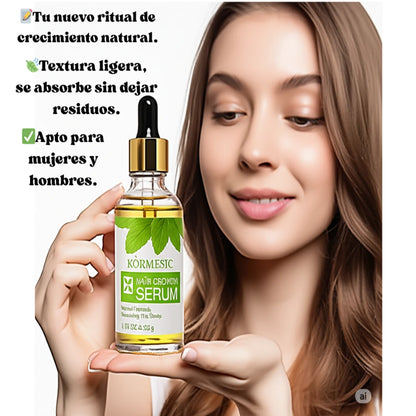 “Serúm de crecimiento Real. Fórmula Natural.”