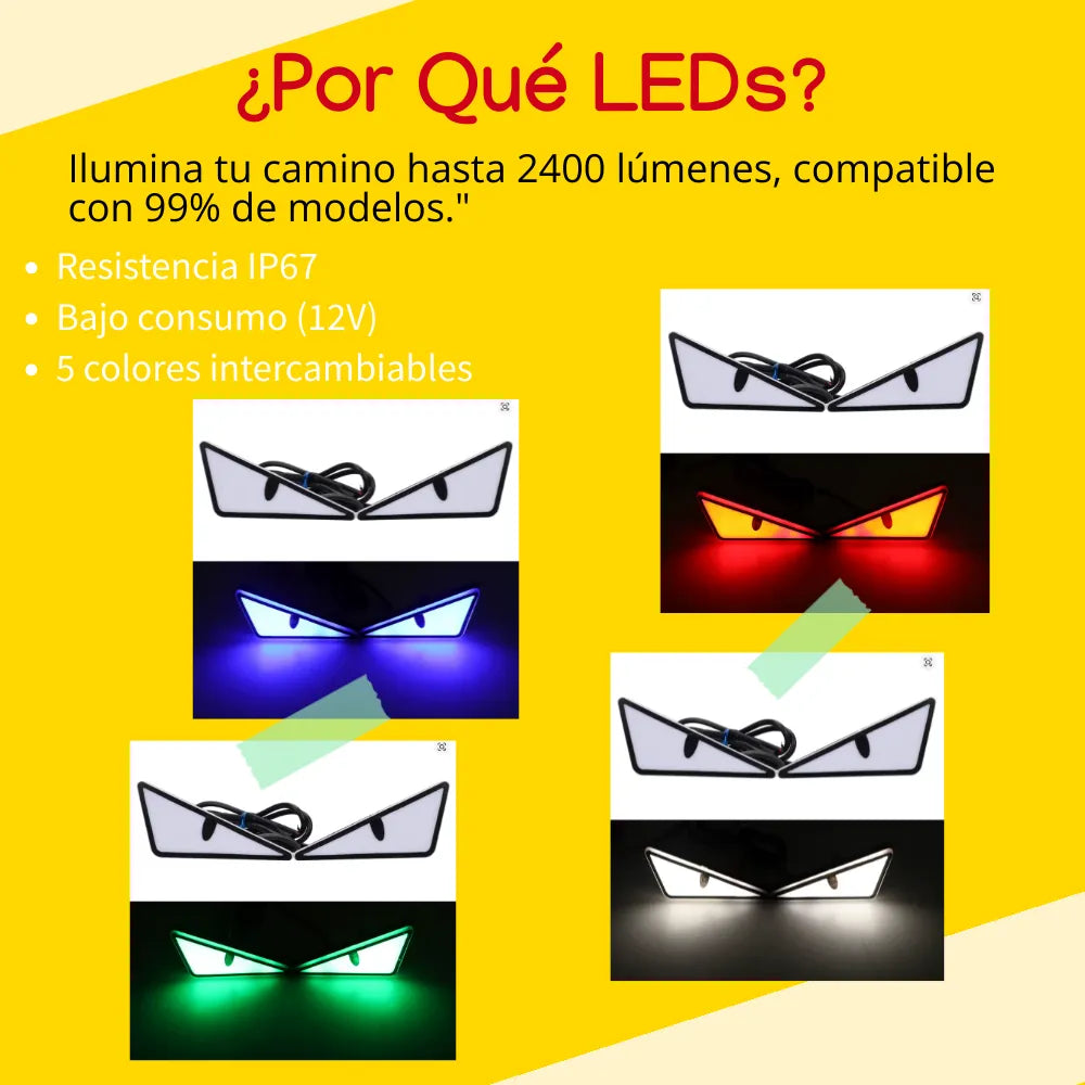 Luces LED de alto brillo para destacar tu ruta.