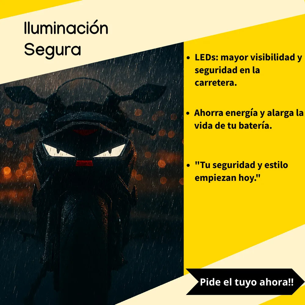 Luces LED de alto brillo para destacar tu ruta.