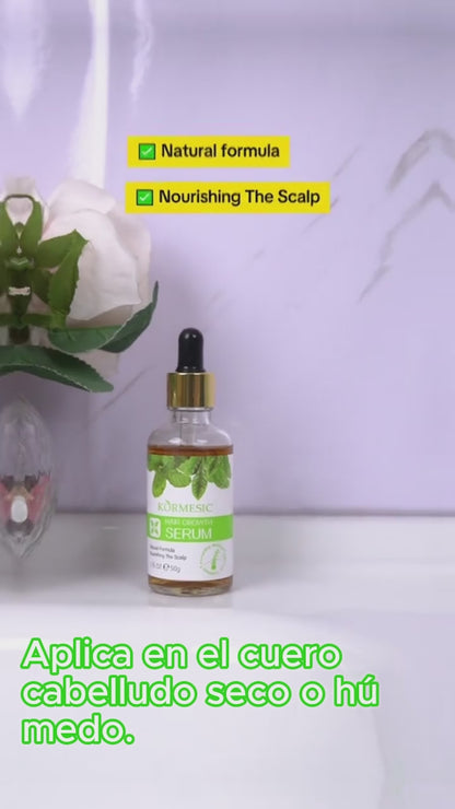 “Serúm de crecimiento Real. Fórmula Natural.”